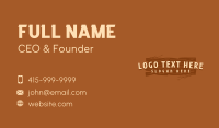 Wood Log Timber Business Card Design