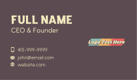 Retro Tricolor Wordmark Business Card Image Preview