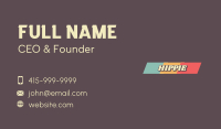 Retro Tricolor Wordmark Business Card Image Preview