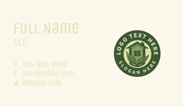 Leaf House Gardening Business Card Design Image Preview