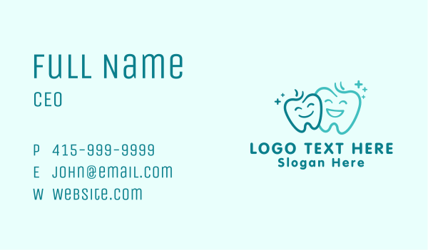 Happy Teeth Dentist  Business Card Design Image Preview