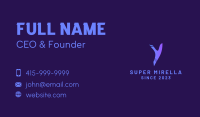 Purple Letter Y Business Card Image Preview