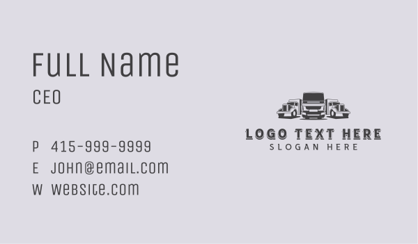 Trucking Mover Logistics Business Card Design Image Preview