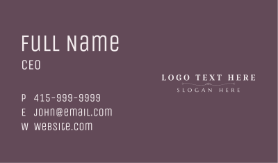 Generic Elegant Fashion   Business Card Image Preview