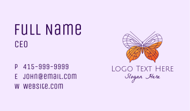 Elegant Butterfly  Business Card