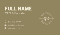 Stylish Round Lettermark Business Card Image Preview