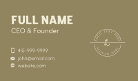 Stylish Round Lettermark Business Card Image Preview