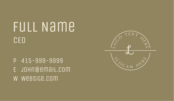 Stylish Round Lettermark Business Card Design Image Preview