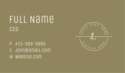 Stylish Round Lettermark Business Card Image Preview