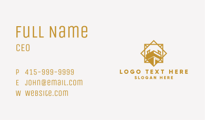 Golden Tower Structure Business Card Image Preview