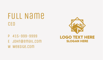 Golden Tower Structure Business Card