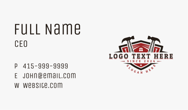 Repair Carpentry Builder Business Card Design Image Preview