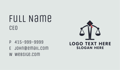 Law School Scale Business Card Image Preview