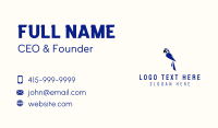 Blue Macaw Mascot Business Card Image Preview