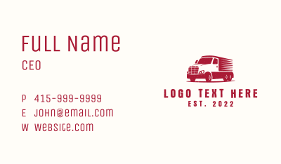 Logistic Forwarding Truck Business Card Image Preview