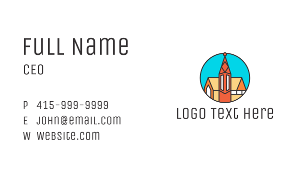 Polygon Cathedral Business Card Design Image Preview