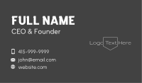 Simple Text Line Art Wordmark Business Card Image Preview