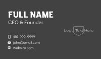 Simple Text Line Art Wordmark Business Card Design