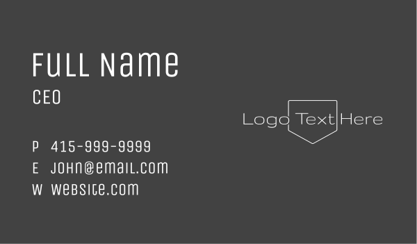 Simple Text Line Art Wordmark Business Card Design Image Preview