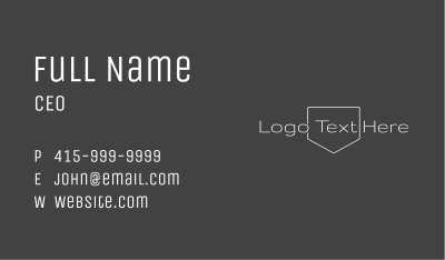 Simple Text Line Art Wordmark Business Card Image Preview