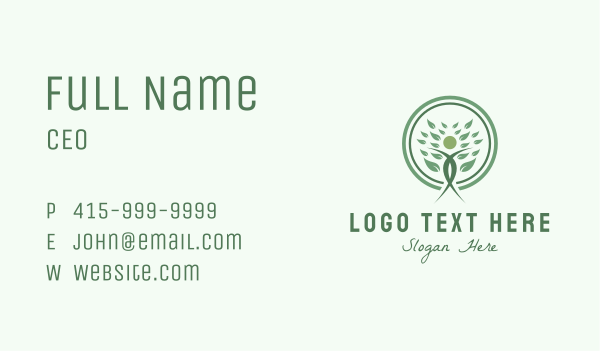 Natural Wellness Yoga Business Card Design Image Preview