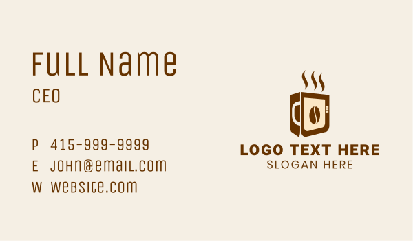 Coffee Bean Drink Dispenser Business Card Design Image Preview
