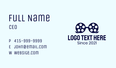 Glasses Film Reel Business Card Image Preview
