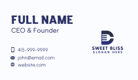 Blue Fork Letter D Business Card Image Preview