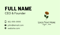 Daisy Flower Monoline  Business Card Image Preview