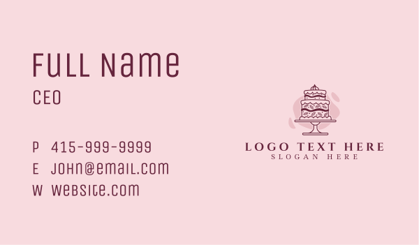 Fancy Cake Dessert Business Card Design Image Preview