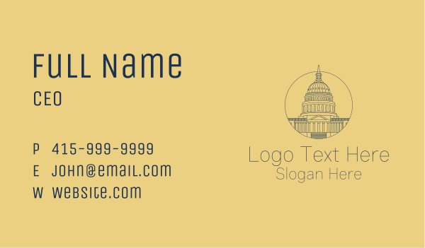 American Capitol Building  Business Card Design Image Preview