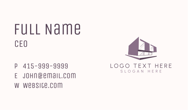 Contemporary Home Real Estate Business Card Design Image Preview