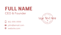 Homemade Pastry Wordmark  Business Card Design