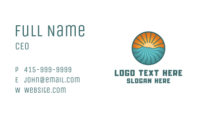Sun Wave Badge Business Card Image Preview