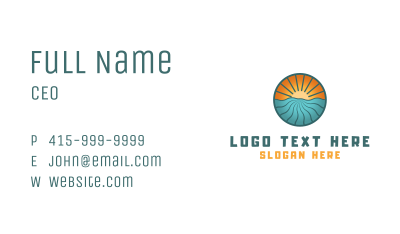 Sun Wave Badge Business Card Image Preview
