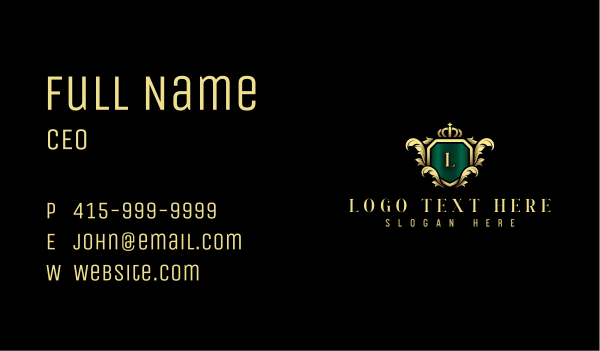 Regal Elegant Crown Business Card Design Image Preview