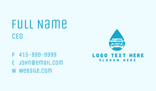 Car Water Droplet Business Card Design Image Preview