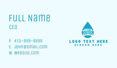 Car Water Droplet Business Card Image Preview