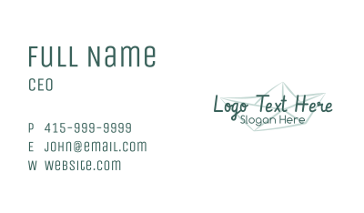 Paper Boat Foundation Wordmark Business Card Image Preview