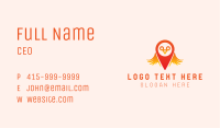 Orange Bird GPS Pin Business Card Image Preview