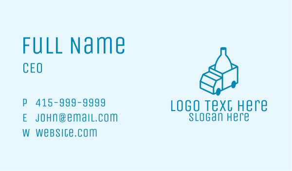 Bottle Delivery Business Card Design Image Preview
