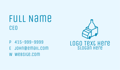 Bottle Delivery Business Card