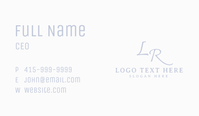 Classic Elegant Letter Business Card Image Preview