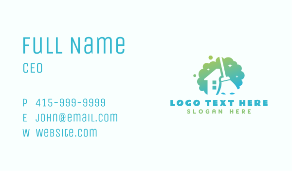 Home Broom Cleaner Business Card Design Image Preview