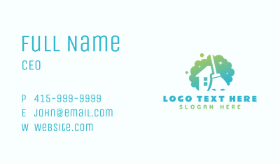 Home Broom Cleaner Business Card Image Preview