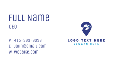 Travel Agency GPS Pin Business Card Image Preview