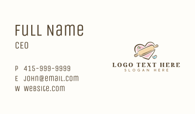 Rolling Pin Baking Business Card Image Preview