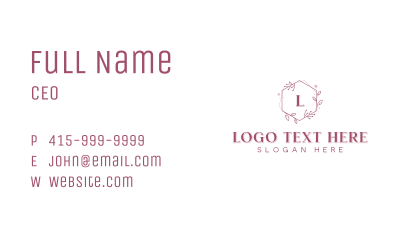 Floral Wreath Beauty Business Card Image Preview