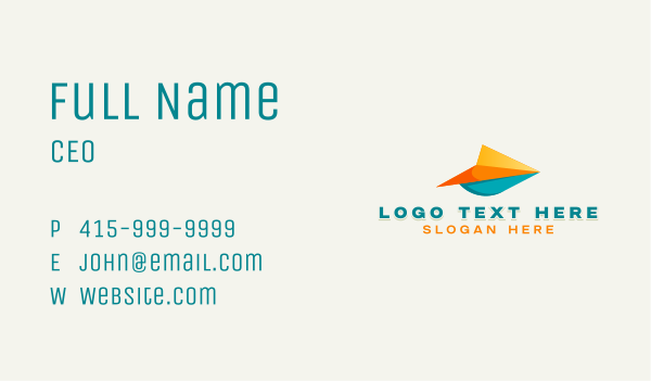 Shipping Courier Plane Business Card Design Image Preview