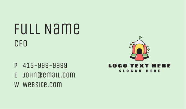 Cute Bounce Playground Business Card Design Image Preview